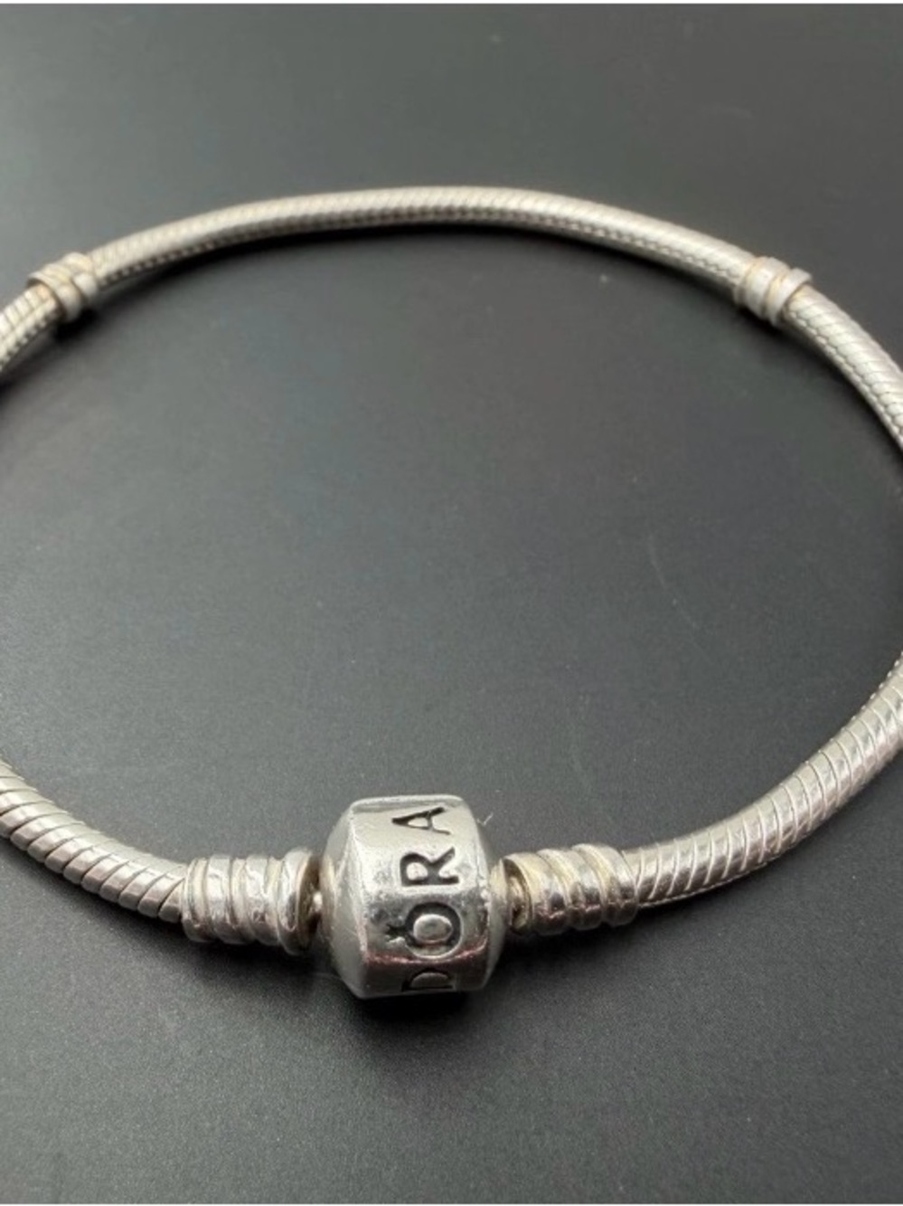 Pandora Silver Snake Chain Bracelet Authentic Guaranteed 8.25 inch